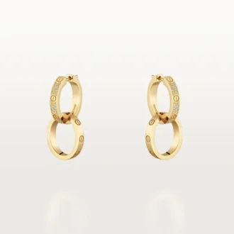 Love Earrings, Multiwear, Half-Paved