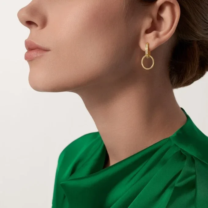 Love Earrings, Multiwear, Half-Paved
