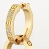 Love Earrings, Multiwear, Half-Paved