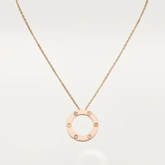 Love Necklace, 3 Diamonds – Rose Gold, Diamonds – Cartier