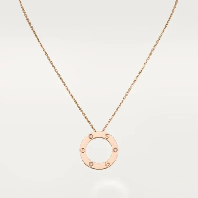 Love Necklace, 3 Diamonds – Rose Gold, Diamonds – Cartier Love Necklace, 3 Diamonds – Rose Gold, Diamonds – Cartier