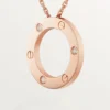 Love Necklace, 3 Diamonds – Rose Gold, Diamonds – Cartier Love Necklace, 3 Diamonds – Rose Gold, Diamonds – Cartier