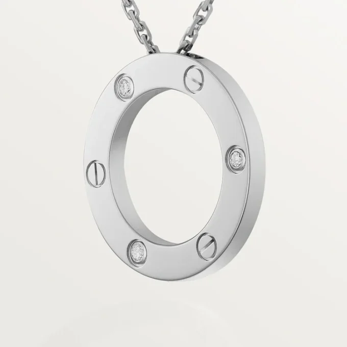 Love Necklace, 3 Diamonds – White Gold, Diamonds – Cartier Love Necklace, 3 Diamonds – White Gold, Diamonds – Cartier