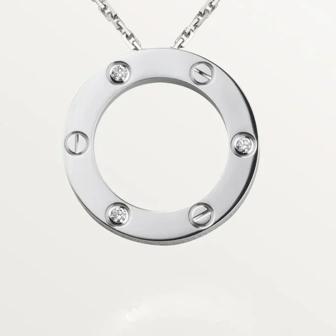 Love Necklace, 3 Diamonds – White Gold, Diamonds – Cartier Love Necklace, 3 Diamonds – White Gold, Diamonds – Cartier
