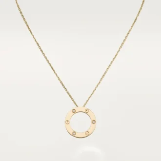 Love Necklace, 3 Diamonds – Yellow Gold, Diamonds – Cartier