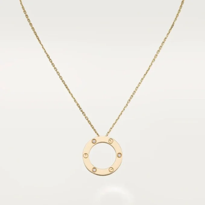 Love Necklace, 3 Diamonds – Yellow Gold, Diamonds – Cartier Love Necklace, 3 Diamonds – Yellow Gold, Diamonds – Cartier