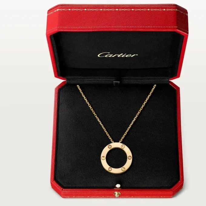 Love Necklace, 3 Diamonds – Yellow Gold, Diamonds – Cartier Love Necklace, 3 Diamonds – Yellow Gold, Diamonds – Cartier