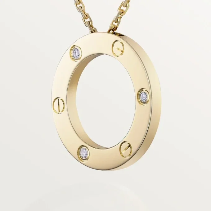 Love Necklace, 3 Diamonds – Yellow Gold, Diamonds – Cartier Love Necklace, 3 Diamonds – Yellow Gold, Diamonds – Cartier