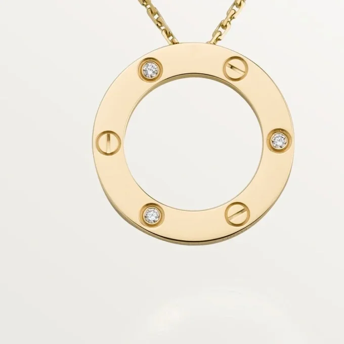 Love Necklace, 3 Diamonds – Yellow Gold, Diamonds – Cartier Love Necklace, 3 Diamonds – Yellow Gold, Diamonds – Cartier