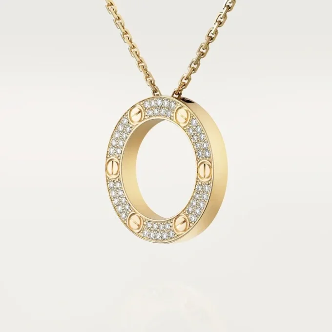 Love Necklace, Diamond-Paved – Yellow Gold, Diamonds – Cartier Love Necklace, Diamond-Paved – Yellow Gold, Diamonds – Cartier