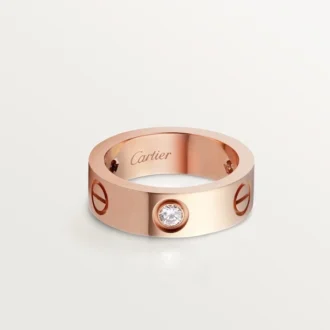 love ring 3 diamonds rose gold diamonds cartier 1 330x330 - Love Ring, 3 Diamonds - Rose Gold, Diamonds - Cartier