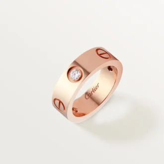 love ring 3 diamonds rose gold diamonds cartier 2 330x330 - Love Ring, 3 Diamonds - Rose Gold, Diamonds - Cartier
