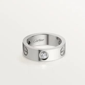 love ring 3 diamonds white gold diamonds cartier 1 330x330 - Love Ring, 3 Diamonds - White Gold, Diamonds - Cartier