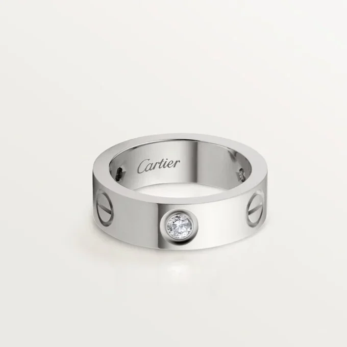 Love Ring, 3 Diamonds – White Gold, Diamonds – Cartier
