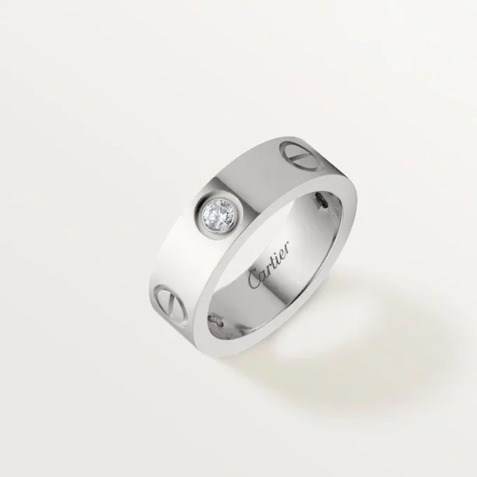 Love Ring, 3 Diamonds – White Gold, Diamonds – Cartier