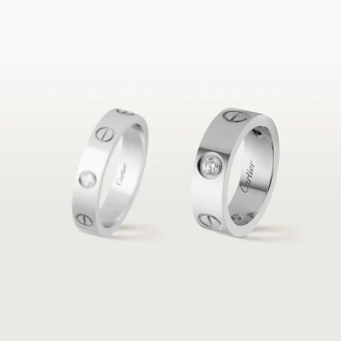 Love Ring, 3 Diamonds – White Gold, Diamonds – Cartier