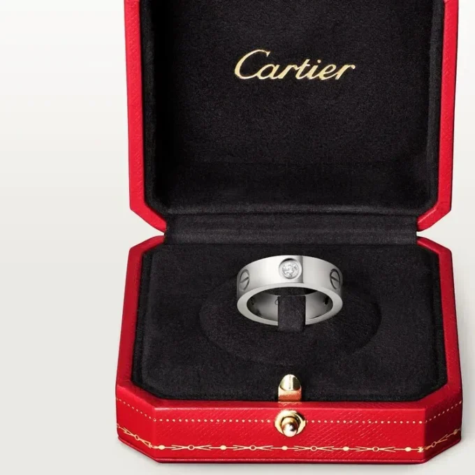 Love Ring, 3 Diamonds – White Gold, Diamonds – Cartier