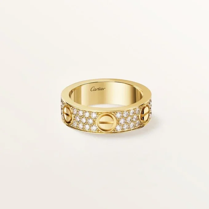 Love Ring, Classic Model, Paved Love Ring, Classic Model, Paved