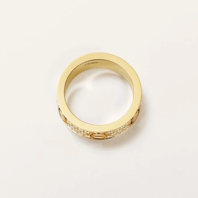 Love Ring, Classic Model, Paved Love Ring, Classic Model, Paved