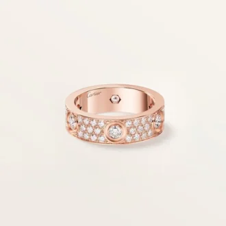 Love Ring, Classic Model, Paved, 6 Diamonds