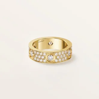 Love Ring, Classic Model, Paved, 6 Diamonds