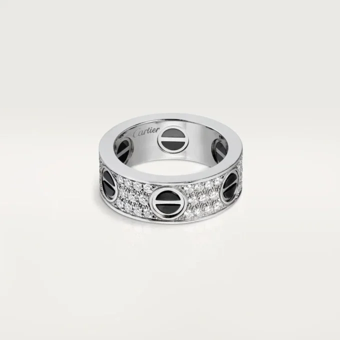 Love Ring, Diamond-Paved, Ceramic – White Gold, Ceramic, Diamonds – Cartier Love Ring, Diamond-Paved, Ceramic – White Gold, Ceramic, Diamonds – Cartier
