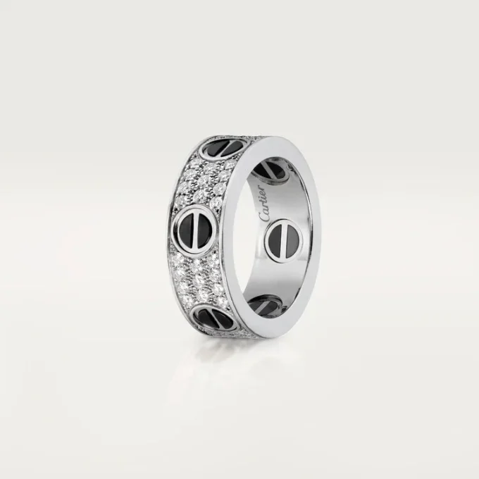 Love Ring, Diamond-Paved, Ceramic – White Gold, Ceramic, Diamonds – Cartier Love Ring, Diamond-Paved, Ceramic – White Gold, Ceramic, Diamonds – Cartier