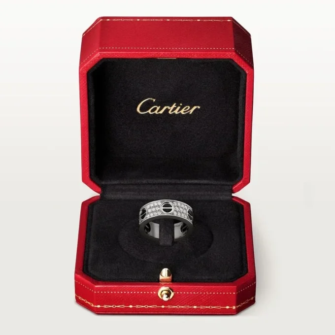 Love Ring, Diamond-Paved, Ceramic – White Gold, Ceramic, Diamonds – Cartier Love Ring, Diamond-Paved, Ceramic – White Gold, Ceramic, Diamonds – Cartier