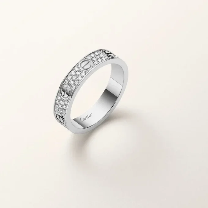 Love Ring, Small Model, Paved Love Ring, Small Model, Paved