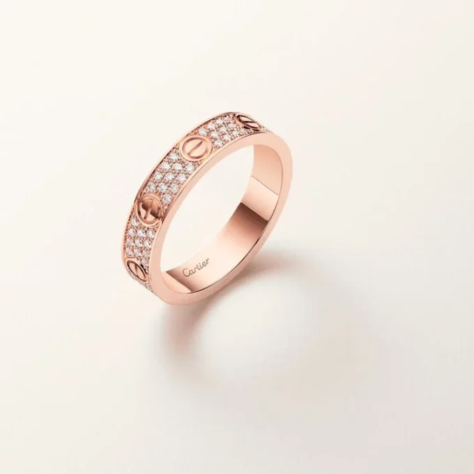Love Ring, Small Model, Paved Love Ring, Small Model, Paved