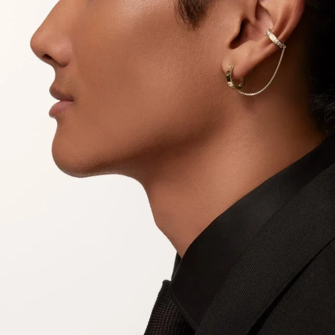 Love Single Earrings, Multiwear, Half-Paved