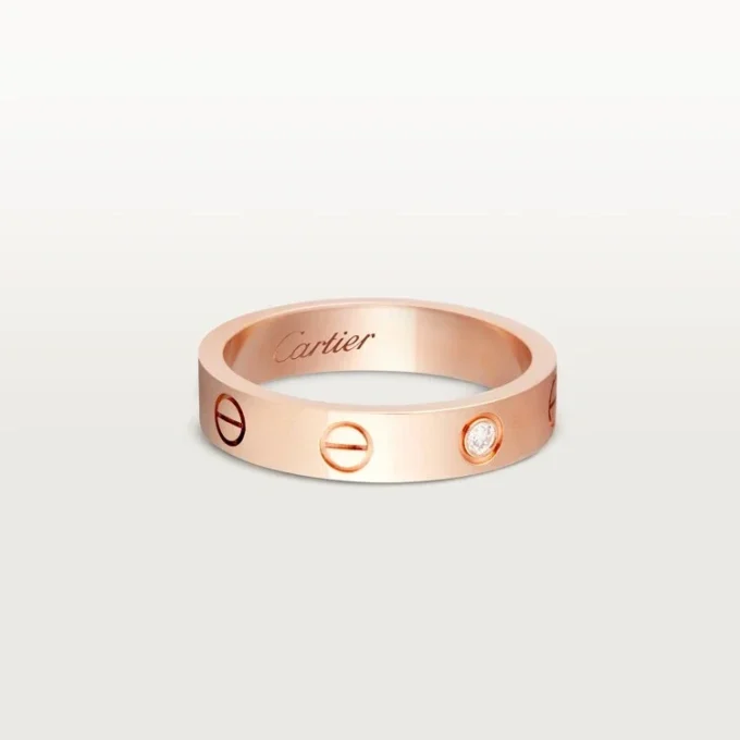 Love Wedding Band, 1 Diamond – Rose Gold, Diamond – Cartier Love Wedding Band, 1 Diamond – Rose Gold, Diamond – Cartier