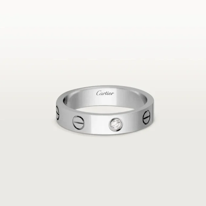 Love Wedding Band, 1 Diamond – White Gold, Diamond – Cartier Love Wedding Band, 1 Diamond – White Gold, Diamond – Cartier