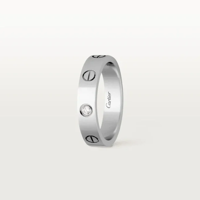 Love Wedding Band, 1 Diamond – White Gold, Diamond – Cartier Love Wedding Band, 1 Diamond – White Gold, Diamond – Cartier