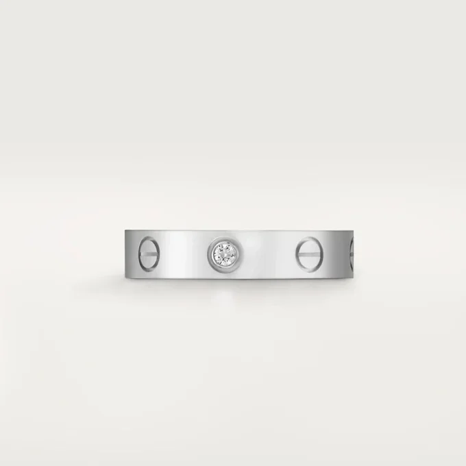Love Wedding Band, 1 Diamond – White Gold, Diamond – Cartier Love Wedding Band, 1 Diamond – White Gold, Diamond – Cartier