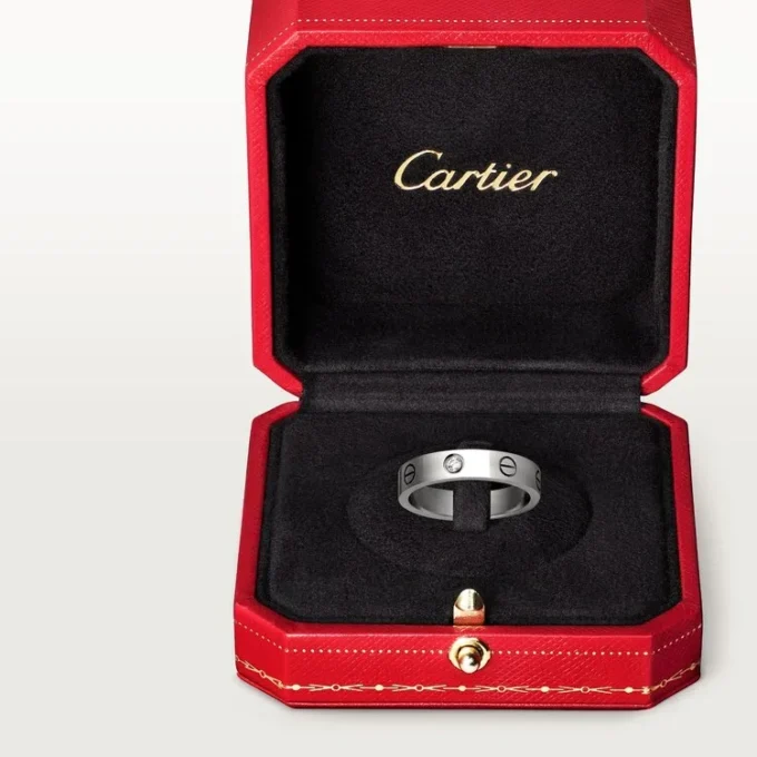 Love Wedding Band, 1 Diamond – White Gold, Diamond – Cartier Love Wedding Band, 1 Diamond – White Gold, Diamond – Cartier
