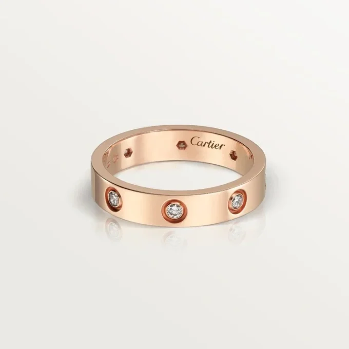 Love Wedding Band, 8 Diamonds – Rose Gold, Diamonds – Cartier Love Wedding Band, 8 Diamonds – Rose Gold, Diamonds – Cartier