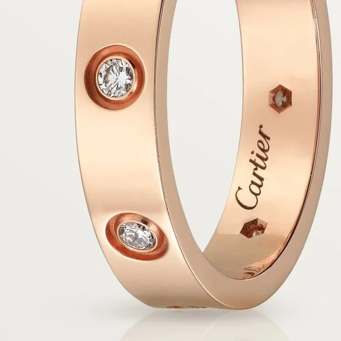 Love Wedding Band, 8 Diamonds – Rose Gold, Diamonds – Cartier Love Wedding Band, 8 Diamonds – Rose Gold, Diamonds – Cartier