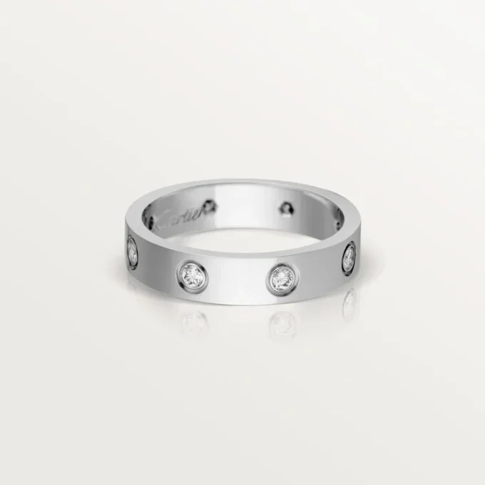 Love Wedding Band, 8 Diamonds – White Gold, Diamonds – Cartier Love Wedding Band, 8 Diamonds – White Gold, Diamonds – Cartier
