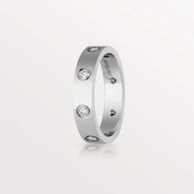 Love Wedding Band, 8 Diamonds – White Gold, Diamonds – Cartier Love Wedding Band, 8 Diamonds – White Gold, Diamonds – Cartier
