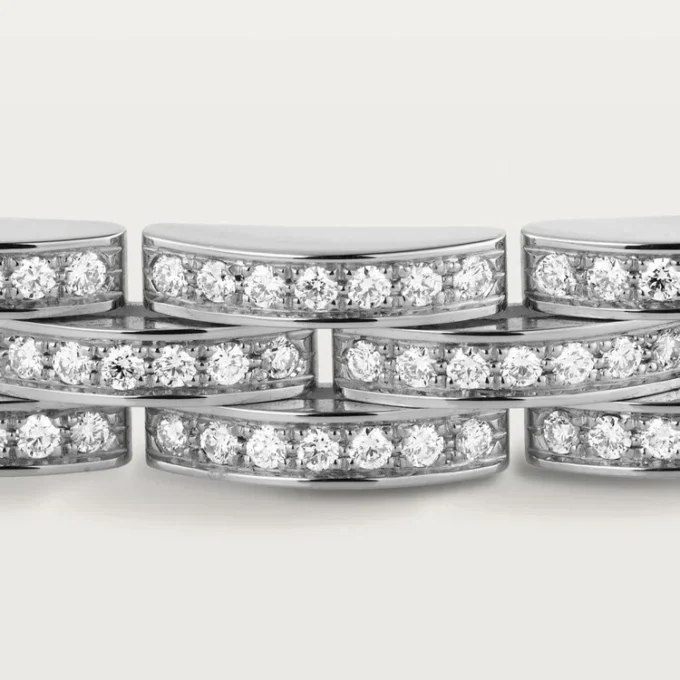 Maillon Panthere Bracelet, Triple Row, Paved Maillon Panthere Bracelet, Triple Row, Paved