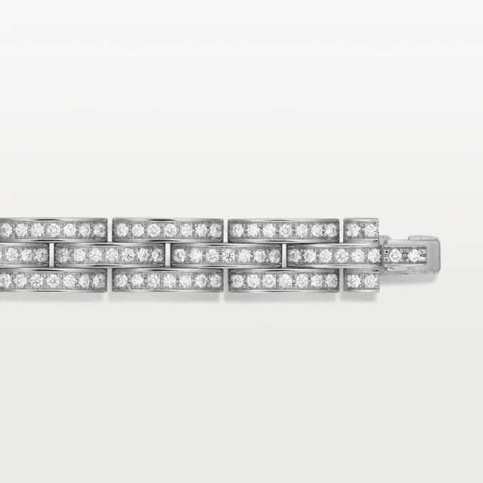 Maillon Panthere Bracelet, Triple Row, Paved Maillon Panthere Bracelet, Triple Row, Paved