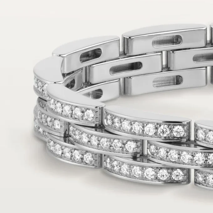 Maillon Panthere Bracelet, Triple Row, Paved Maillon Panthere Bracelet, Triple Row, Paved