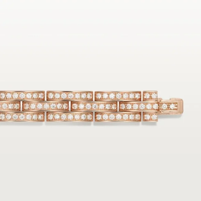 Maillon Panthere Bracelet, Triple Row, Paved Maillon Panthere Bracelet, Triple Row, Paved