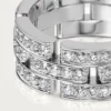 Maillon Panthere Ring, 3 Half Diamond-Paved Rows – White Gold, Diamonds – Cartier Maillon Panthere Ring, 3 Half Diamond-Paved Rows – White Gold, Diamonds – Cartier