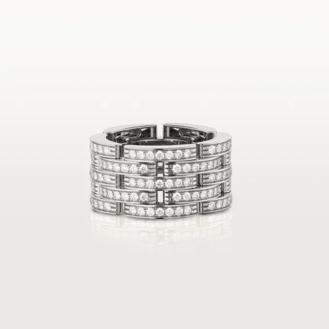 Maillon Panthere Ring, Five Rows, Paved Maillon Panthere Ring, Five Rows, Paved