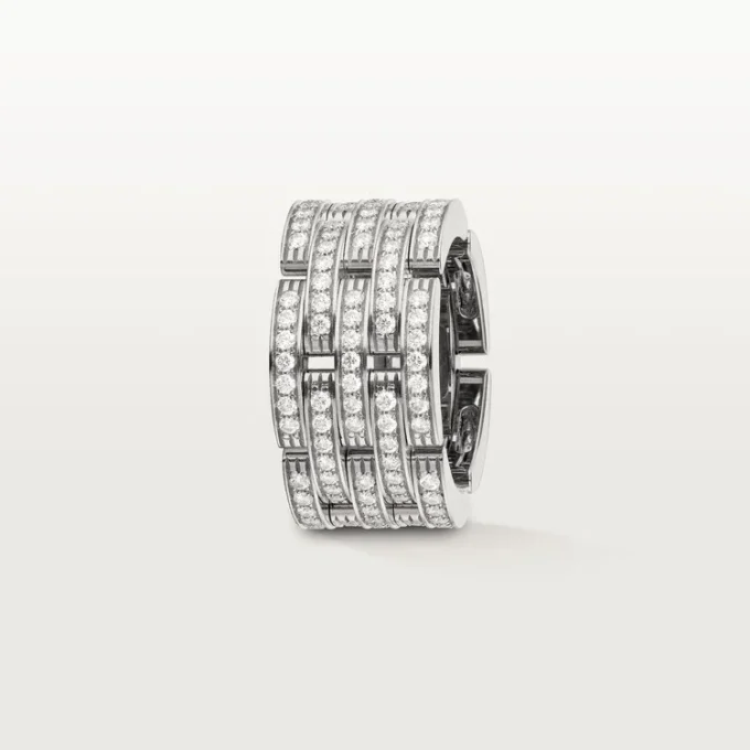 Maillon Panthere Ring, Five Rows, Paved Maillon Panthere Ring, Five Rows, Paved