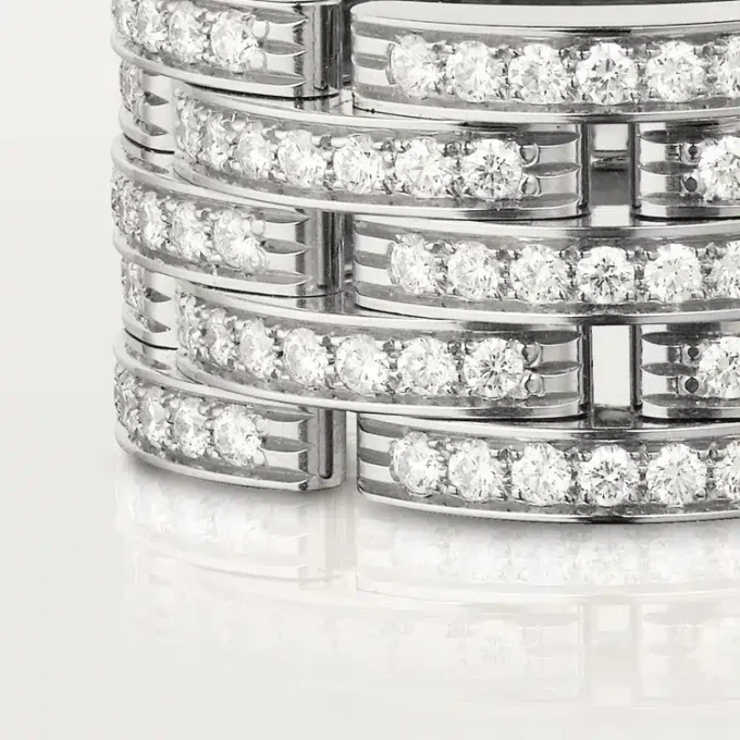 Maillon Panthere Ring, Five Rows, Paved Maillon Panthere Ring, Five Rows, Paved