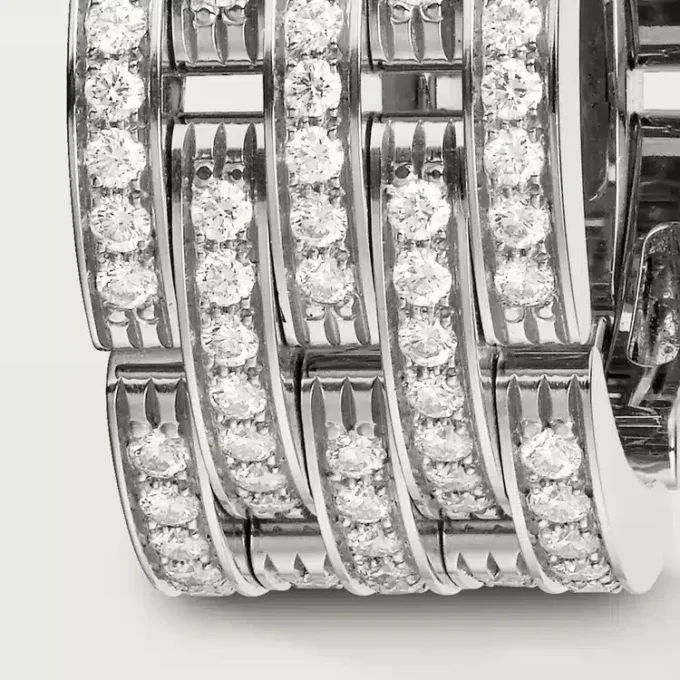 Maillon Panthere Ring, Five Rows, Paved Maillon Panthere Ring, Five Rows, Paved