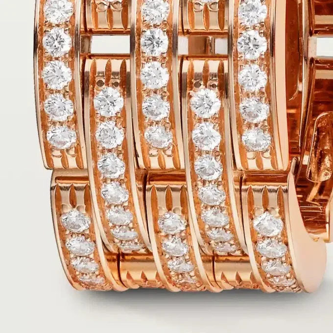 Maillon Panthere Ring, Five Rows, Paved Maillon Panthere Ring, Five Rows, Paved